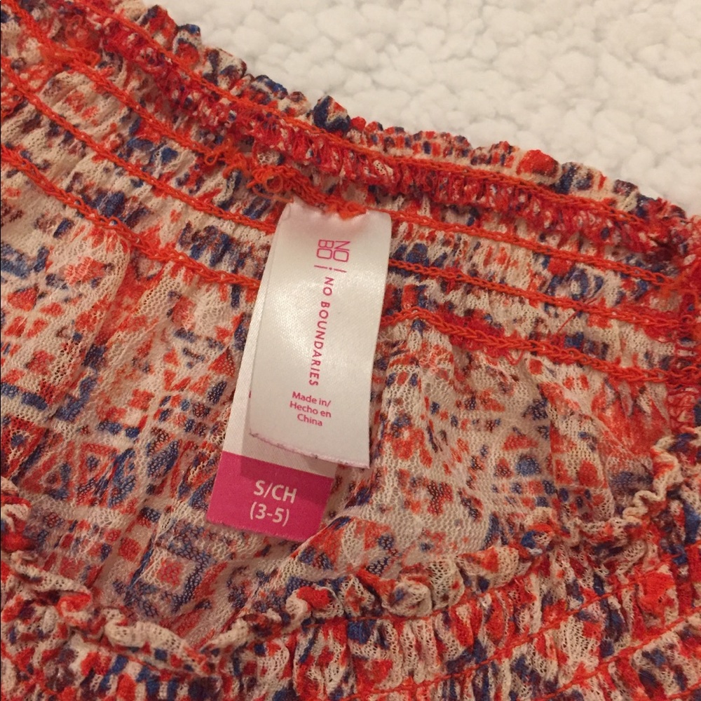 Red/Orange & Blue Aztec Pattern Blouse - Picture 7 of 8